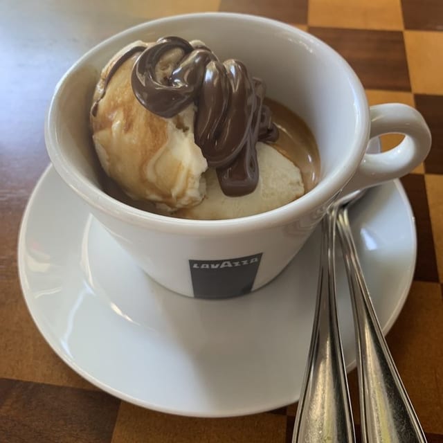 AFFOGATO (2 shots Espresso, 2 Scoops Vanilla Ice Cream).